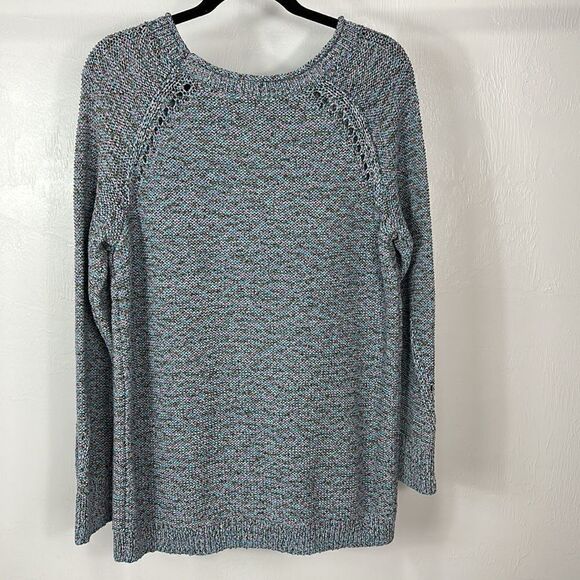 ❤️Last Chance Talbots Cotton Blend Speckled Yarn Knit Eyelet Pullover Size 1X - Picture 4 of 8